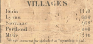 Villages, Michigan 1861 Old Town Map Custom Print - Ionia Co.