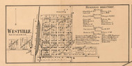 Westville Village, New Durham, Indiana 1862 Old Town Map Custom Print - Laporte Co.