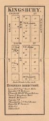 Kingsbury Village, Union, Indiana 1862 Old Town Map Custom Print - Laporte Co.