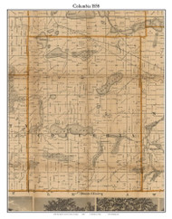 Columbia, Michigan 1858 Old Town Map Custom Print - Jackson Co.
