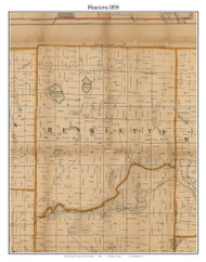 Henrietta, Michigan 1858 Old Town Map Custom Print - Jackson Co.