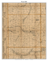 Parma, Michigan 1858 Old Town Map Custom Print - Jackson Co.