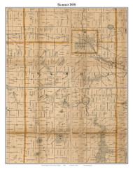 Summit, Michigan 1858 Old Town Map Custom Print - Jackson Co.