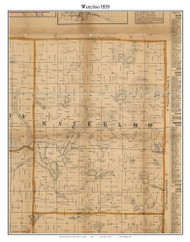 Waterloo, Michigan 1858 Old Town Map Custom Print - Jackson Co.
