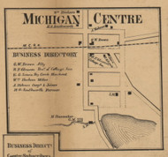 Michigan Centre, Michigan 1858 Old Town Map Custom Print - Jackson Co.