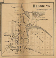 Brooklyn, Michigan 1858 Old Town Map Custom Print - Jackson Co.
