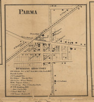 Parma Village, Michigan 1858 Old Town Map Custom Print - Jackson Co.