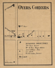 Oyers Corners, Michigan 1858 Old Town Map Custom Print - Jackson Co.