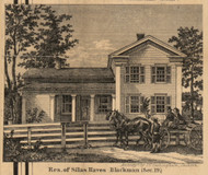 Residence of Silas Haves, Michigan 1858 Old Town Map Custom Print - Jackson Co.