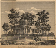 Residence of W.F. Goodwin, Michigan 1858 Old Town Map Custom Print - Jackson Co.