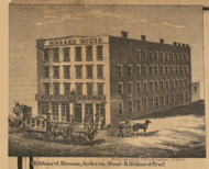 Hibbard House, Michigan 1858 Old Town Map Custom Print - Jackson Co.