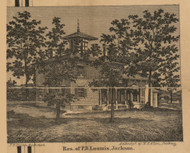 Residence of P.B. Loomis, Michigan 1858 Old Town Map Custom Print - Jackson Co.