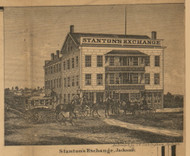Stanton's Exchange, Michigan 1858 Old Town Map Custom Print - Jackson Co.