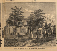 Residence of J.H. DuBois, Michigan 1858 Old Town Map Custom Print - Jackson Co.