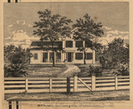 Residence of D. Chapel, Michigan 1858 Old Town Map Custom Print - Jackson Co.