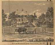 Residence of Samuel Opton, Michigan 1858 Old Town Map Custom Print - Jackson Co.
