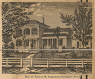 Residence of James M. Jameson, Michigan 1858 Old Town Map Custom Print - Jackson Co.