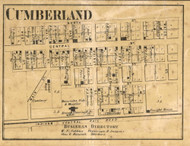 Cumberland Village, Warren, Indiana 1866 Old Town Map Custom Print - Marion Co.