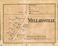 Millarsville Village, Washington, Indiana 1866 Old Town Map Custom Print - Marion Co.
