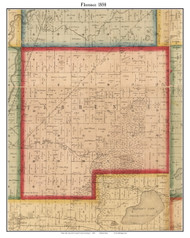 Florence, Michigan 1858 Old Town Map Custom Print - St. Joseph Co.