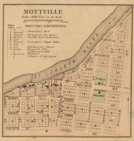 Mottville Village, Mottville, Michigan 1858 Old Town Map Custom Print - St. Joseph Co.