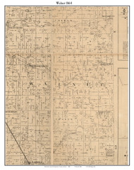 Walnut, Indiana 1864 Old Town Map Custom Print - Montgomery Co.