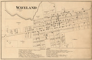 Waveland Village, Brown, Indiana 1864 Old Town Map Custom Print - Montgomery Co.