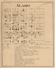 Alamo Village, Ripley, Indiana 1864 Old Town Map Custom Print - Montgomery Co.