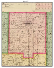 Brown, Indiana 1875 Old Town Map Custom Print - Morgan Co.