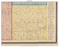 Jackson, Indiana 1875 Old Town Map Custom Print - Morgan Co.