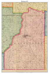 Washington, Indiana 1875 Old Town Map Custom Print - Morgan Co.