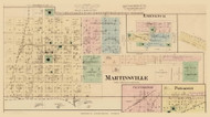 Martinsville, Washington, Indiana 1875 Old Town Map Custom Print - Morgan Co.