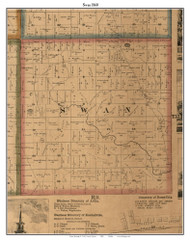 Swan, Indiana 1860 Old Town Map Custom Print - Noble Co.