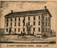 Mammoth Hotel, Rome City, Orange, Indiana 1860 Old Town Map Custom Print - Noble Co.