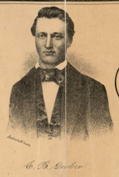E.B. Gerber, Portrait 1860 Old Town Map Custom Print - Noble Co.