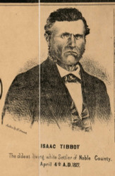 Isaac Tibbott, Portrait 1860 Old Town Map Custom Print - Noble Co.