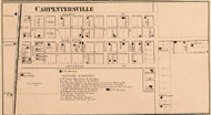 Carpentersville Village, Franklin, Indiana 1864 Old Town Map Custom Print - Putnam Co.