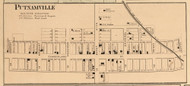 Putnamville Village, Warren, Indiana 1864 Old Town Map Custom Print - Putnam Co.