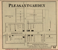 Pleasant Garden Village, Washington, Indiana 1864 Old Town Map Custom Print - Putnam Co.