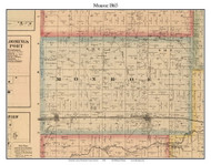 Monroe, Indiana 1865 Old Town Map Custom Print - Randolph Co.
