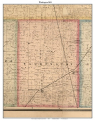 Washington, Indiana 1865 Old Town Map Custom Print - Randolph Co.