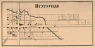 Huntsville Village, West River 1865 Old Town Map Custom Print - Randolph Co.