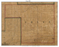 Union, Indiana 1856 Old Town Map Custom Print  Rush Co.