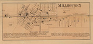 Millhousen Village, Marion, Indiana 1867 Old Town Map Custom Print  Decatur Co.