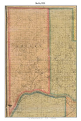Shelby, Indiana 1866 Old Town Map Custom Print  Tippecanoe Co.