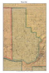 Wabash, Indiana 1866 Old Town Map Custom Print  Tippecanoe Co.