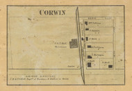 Corwin Village, Randolph, Indiana 1866 Old Town Map Custom Print  Tippecanoe Co.
