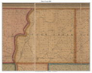 Otter Creek, Indiana 1858 Old Town Map Custom Print  Vigo Co.