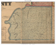 Prairie Creek, Indiana 1858 Old Town Map Custom Print  Vigo Co.
