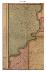 Sugar Creek, Indiana 1858 Old Town Map Custom Print  Vigo Co.